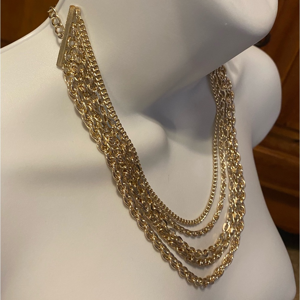 Western Germany signed layered necklace multi-strand MCM piece